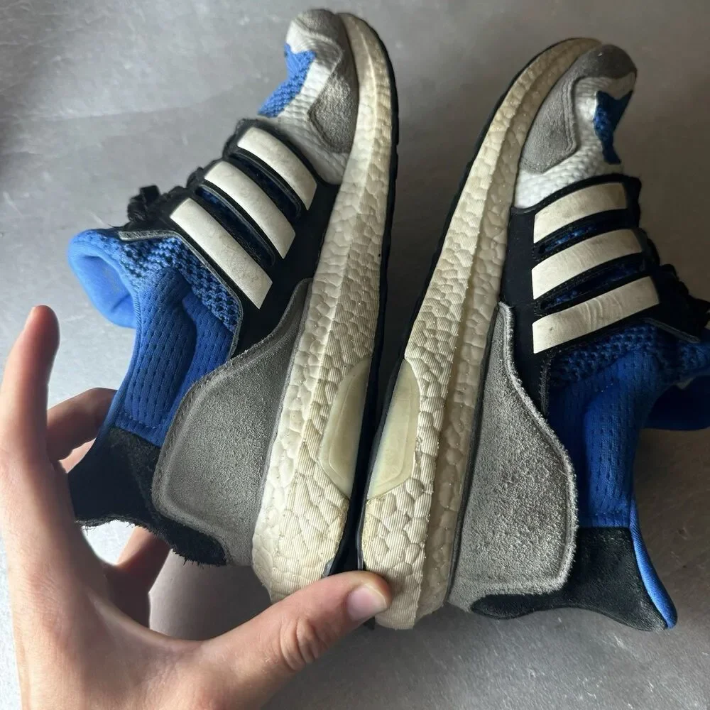 NICE Adidas UltraBoost 1.0 Men’s 10.5 S&L Blue Gray Athletic Running Shoe EF1982